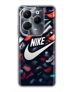 Чехол для Infinix Hot 40 Play с картинкой «Коллекция кроссовок Nike»