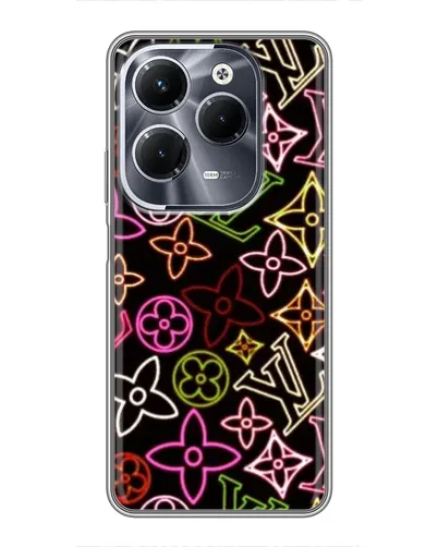 Чехол для Infinix Hot 40 Play с картинкой «Неоновый микс Nike»