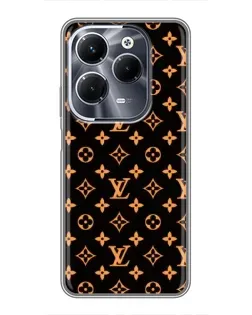 Чехол для Infinix Hot 40 Play с картинкой «Золотая монограмма LV»