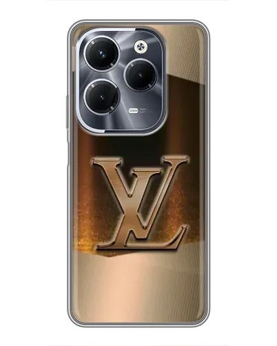 Чехол для Infinix Hot 40 Play с картинкой «LV — золотое сияние»