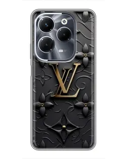 Чехол для Infinix Hot 40 Play с картинкой «Кожаная текстура LV»