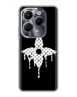 Чехол для Infinix Hot 40 Play с картинкой «Цветочная монограмма»