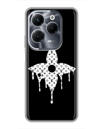Чехол для Infinix Hot 40 Play с картинкой «Цветочная монограмма»