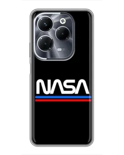 Чехол для Infinix Hot 40 Play с картинкой «NASA — классика Red Blue»