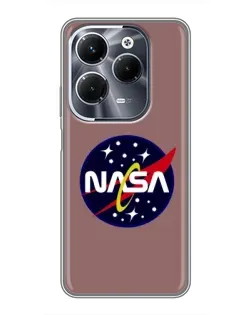 Чехол для Infinix Hot 40 Play с картинкой «NASA — ретро космос»