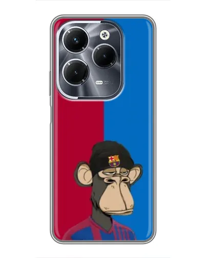Чехол для Infinix Hot 40 Play с картинкой «Bored Ape — фанат Барсы» Чехол для Infinix Hot 40 Play с картинкой «Bored Ape — фанат Барсы»