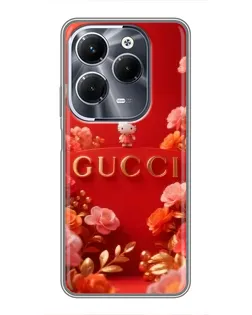 Чехол для Infinix Hot 40 Play с картинкой «Gucci — золотой сад»