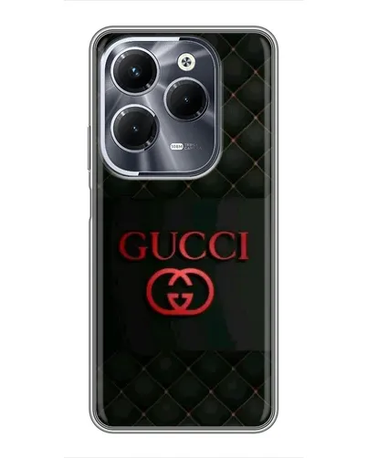 Чехол для Infinix Hot 40 Play с картинкой «Gucci — стеганый черный»