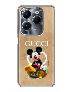 Чехол для Infinix Hot 40 Play с картинкой «Микки Маус Gucci — крафт»