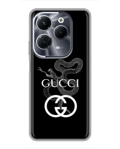 Чехол для Infinix Hot 40 Play с картинкой «Gucci — серебряная змея»