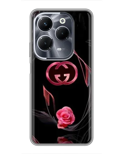 Чехол для Infinix Hot 40 Play с картинкой «Gucci — неоновая роза»