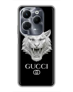 Чохол для Infinix Hot 40 Play з картинкою «Gucci — срібний лев»