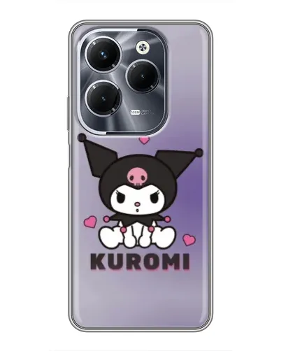 Чехол для Infinix Hot 40 Play с картинкой «Kuromi — фиолетовый арт»