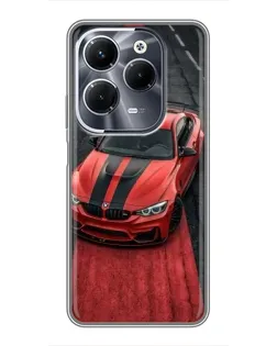Чехол для Infinix Hot 40 Play с картинкой «BMW на красной дорожке»