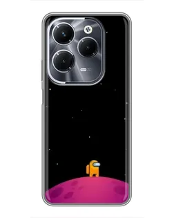 Чехол для Infinix Hot 40 Play с картинкой «Одинокий герой на планете»