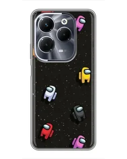 Чехол для Infinix Hot 40 Play с картинкой «Космический паттерн Among Us»