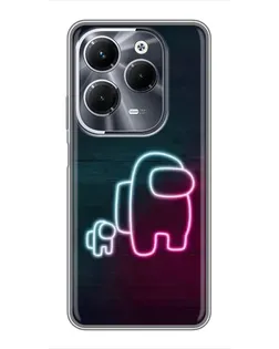 Чехол для Infinix Hot 40 Play с картинкой «Among Us неон-арт»