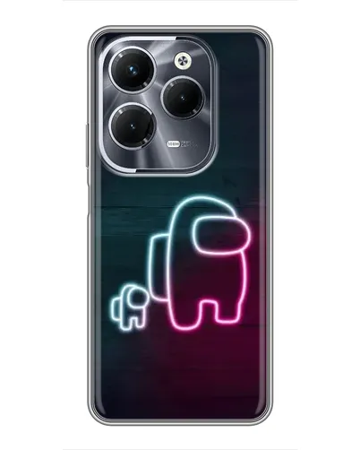 Чехол для Infinix Hot 40 Play с картинкой «Among Us неон-арт»