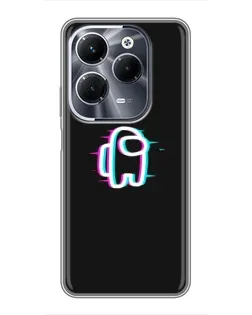 Чехол для Infinix Hot 40 Play с картинкой «Among Us неон»