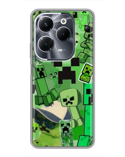 Чехол для Infinix Hot 40 Play с картинкой «Криперы Minecraft» Чехол для Infinix Hot 40 Play с картинкой «Криперы Minecraft»