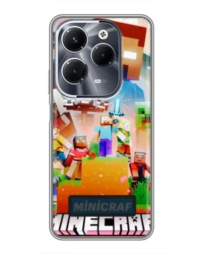Чехол для Infinix Hot 40 Play с картинкой «Minecraft герои игры» Чехол для Infinix Hot 40 Play с картинкой «Minecraft герои игры»