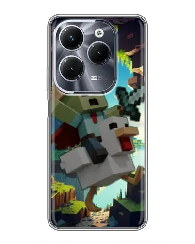 Чехол для Infinix Hot 40 Play с картинкой «Стив и гусь» Чехол для Infinix Hot 40 Play с картинкой «Стив и гусь»