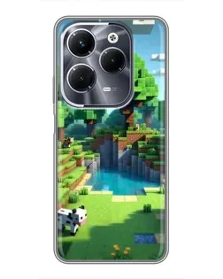 Чехол для Infinix Hot 40 Play с картинкой «Minecraft летний день»