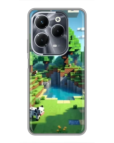 Чехол для Infinix Hot 40 Play с картинкой «Minecraft летний день» Чехол для Infinix Hot 40 Play с картинкой «Minecraft летний день»