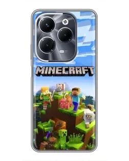 Чехол для Infinix Hot 40 Play с картинкой «Minecraft классический мир»