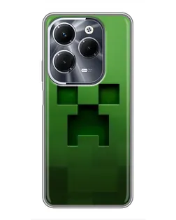 Чехол для Infinix Hot 40 Play с картинкой «Крипер микро-дизайн»