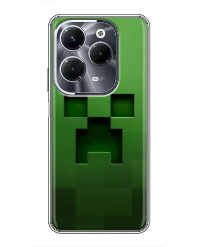 Чехол для Infinix Hot 40 Play с картинкой «Крипер микро-дизайн» Чехол для Infinix Hot 40 Play с картинкой «Крипер микро-дизайн»