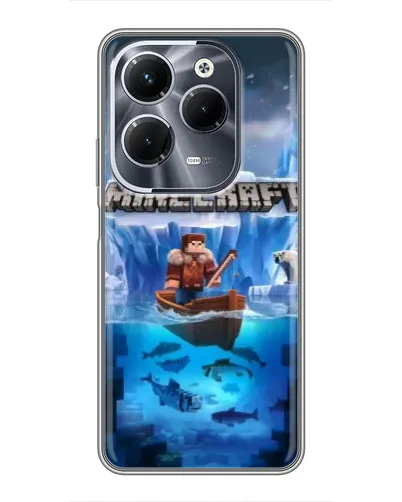 Чехол для Infinix Hot 40 Play с картинкой «Minecraft ледяной мир» Чехол для Infinix Hot 40 Play с картинкой «Minecraft ледяной мир»