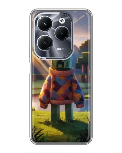Чехол для Infinix Hot 40 Play с картинкой «Крипер в свитере» Чехол для Infinix Hot 40 Play с картинкой «Крипер в свитере»