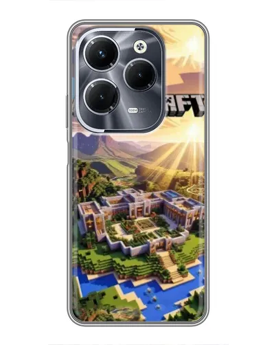 Чехол для Infinix Hot 40 Play с картинкой «Minecraft панорама» Чехол для Infinix Hot 40 Play с картинкой «Minecraft панорама»