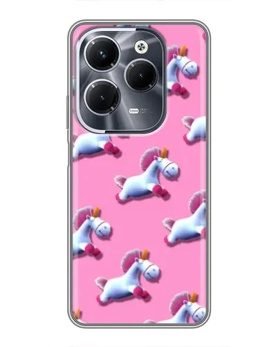 Чехол для Infinix Hot 40 Play с картинкой «Единороги на розовом»