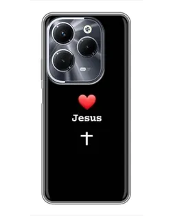 Чехол для Infinix Hot 40 Play с картинкой «Сердце - Jesus»