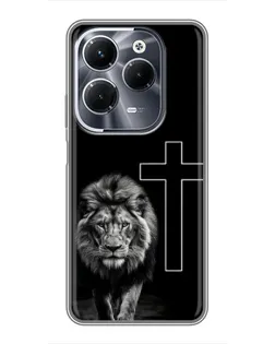 Чехол для Infinix Hot 40 Play с картинкой «Лев и Крест»