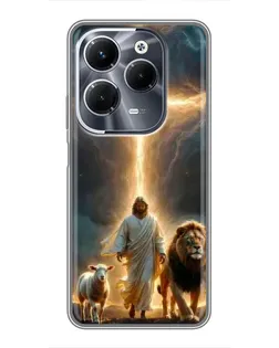 Чехол для Infinix Hot 40 Play с картинкой «Лев Иуды и Свет»
