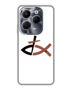 Чехол для Infinix Hot 40 Play с картинкой «Рыба и крест»