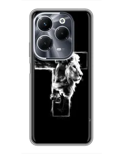 Чохол для Infinix Hot 40 Play з картинкою «Сяючий хрест Jesus»
