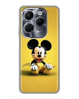 Чехол для Infinix Hot 40 Play с картинкой «Микки на желтом»