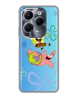 Чехол для Infinix Hot 40 Play с картинкой «Спанч Боб и Патрик»
