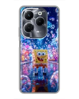Чехол для Infinix Hot 40 Play с картинкой «Неоновый океан»