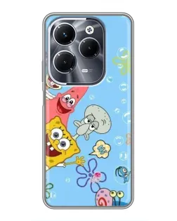 Чехол для Infinix Hot 40 Play с картинкой «Веселые пузырьки»
