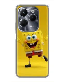 Чехол для Infinix Hot 40 Play с картинкой «Позитивный Губка Боб»
