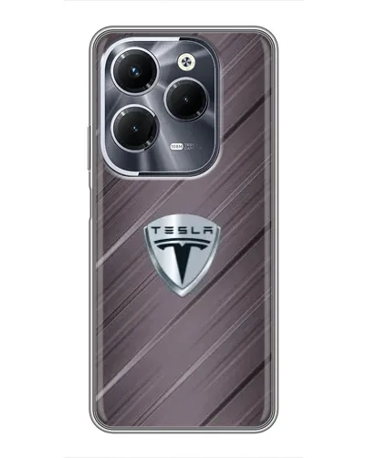 Чехол для Infinix Hot 40 Play с картинкой «Металлическая текстура Tesla» Чехол для Infinix Hot 40 Play с картинкой «Металлическая текстура Tesla»
