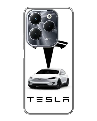 Чехол для Infinix Hot 40 Play с картинкой «Tesla White Style» Чехол для Infinix Hot 40 Play с картинкой «Tesla White Style»