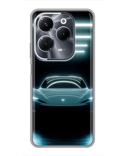 Чехол для Infinix Hot 40 Play с картинкой «Tesla в неоне» Чехол для Infinix Hot 40 Play с картинкой «Tesla в неоне»