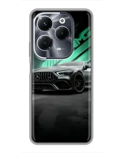 Чехол для Infinix Hot 40 Play с картинкой «Темный Mercedes AMG»