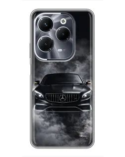 Чехол для Infinix Hot 40 Play с картинкой «Mercedes в дыму»